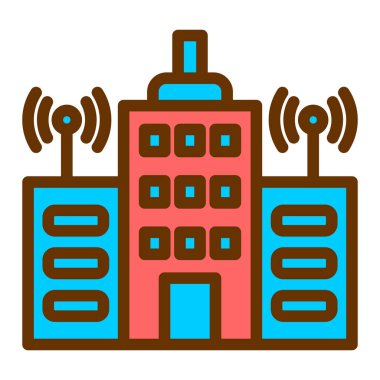 Kablosuz. Web simgesi basit illüstrasyon