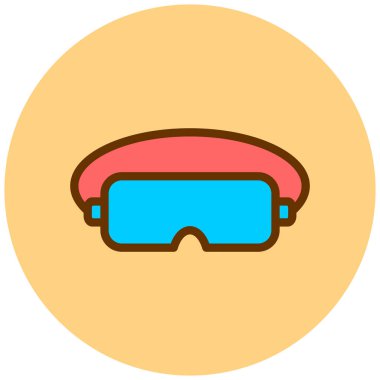 Gözlük. Web simgesi basit illüstrasyon