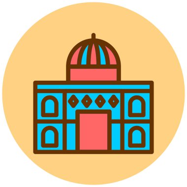 Kiliseye. Web simgesi basit illüstrasyon