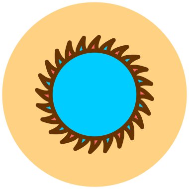 Güneş. Web simgesi basit illüstrasyon