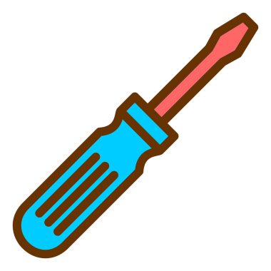 Tornavida. Web simgesi basit illüstrasyon