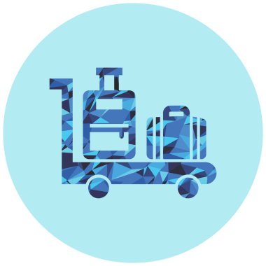 Bir tren simgesinin vektör illüstrasyonu