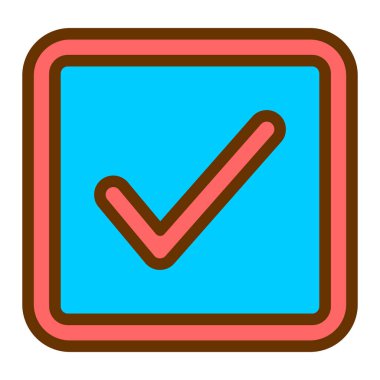 Moda biçimi izole edilmiş arkaplanda işaret simgesini işaretle