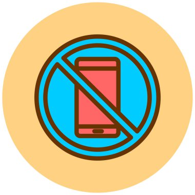 Cep telefonu simgesi, vektör illüstrasyonu