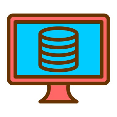 veritabanı. Web simgesi basit illüstrasyon