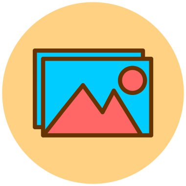 fotoğraf düz vektör simgesi