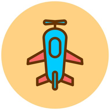 düzlem web simgesi vektör çizimi 