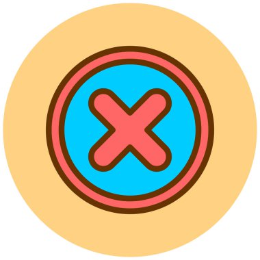 İptal et. Web simgesi basit illüstrasyon