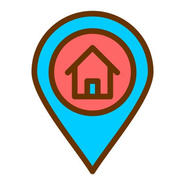 konum pin simgesi vektör illüstrasyonu