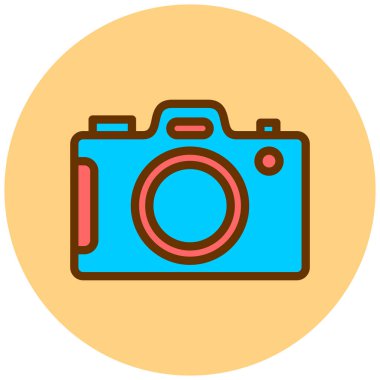 Kamera. Web simgesi basit illüstrasyon