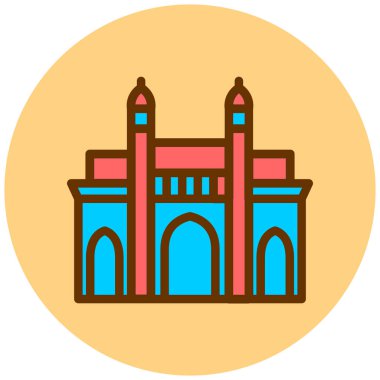 Bina. Web simgesi basit illüstrasyon