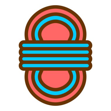 Bir havlu simgesinin vektör illüstrasyonu