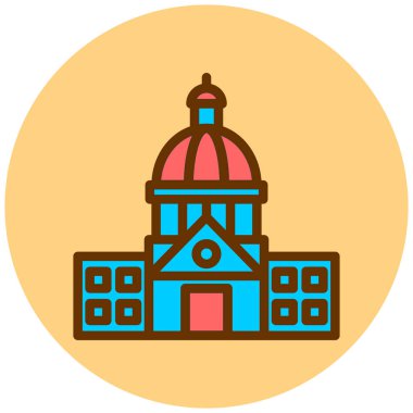 Kiliseye. Web simgesi basit illüstrasyon