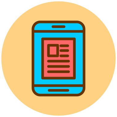 Cep telefonu. Web simgesi basit illüstrasyon