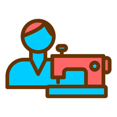 Dikiş makinesi simgesi vektör çizimi