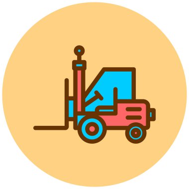 Forklift kamyon. Vektör çizim