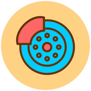 pizza. Web simgesi basit illüstrasyon