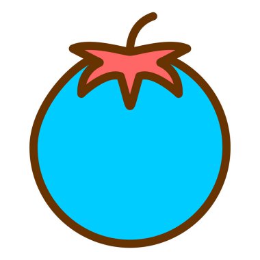 Domates ikonu. Web için biber vektör simgelerinin basit illüstrasyonu