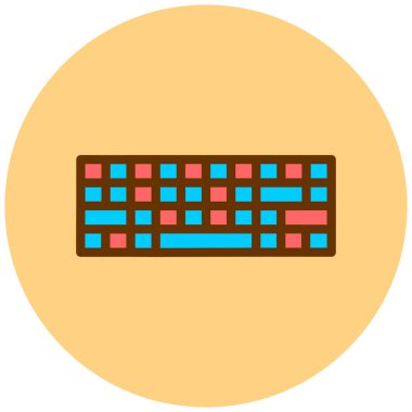 Klavye. Web simgesi basit illüstrasyon