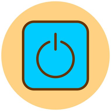 Güç. Web simgesi basit illüstrasyon