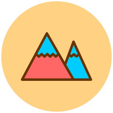 dağ simgesinin vektör illüstrasyonu