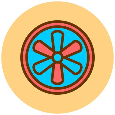 Nükleer fan simgesinin vektör çizimi