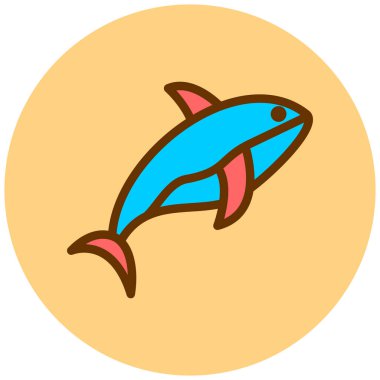 Balık. Web simgesi basit illüstrasyon