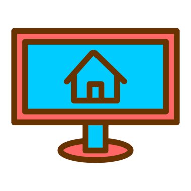 ev vektörü simgesi modern illüstrasyon