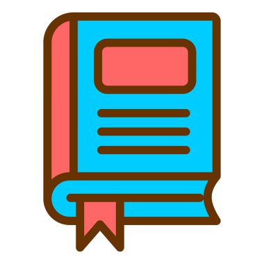 Kitap. Web simgesi basit illüstrasyon