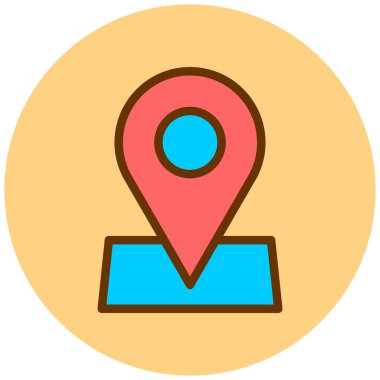 konum. Web simgesi basit illüstrasyon