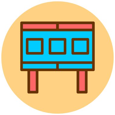 Yedek kulübesi Web simgesi basit illüstrasyon