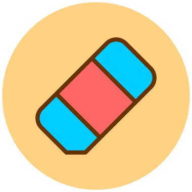 Silgi. Web simgesi basit illüstrasyon