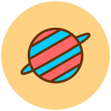 Gezegen. Web simgesi vektör illüstrasyonu