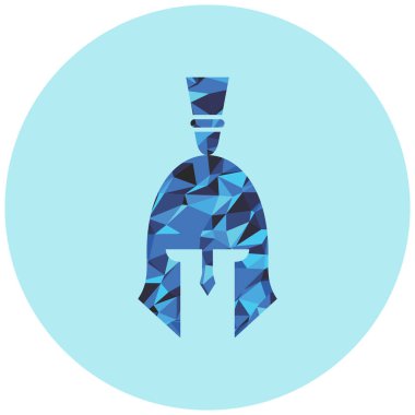 Beyaz arkaplanda mavi kravat simgesi izole edildi. vektör illüstrasyonu