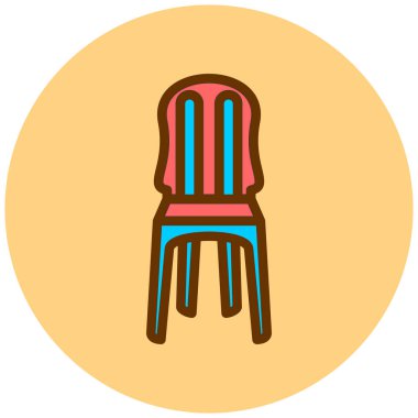 Sandalye. Web simgesi basit illüstrasyon