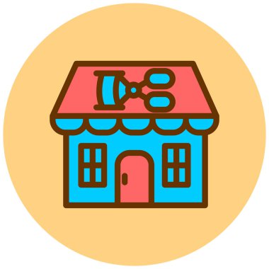 Dükkan. Web simgesi basit illüstrasyon