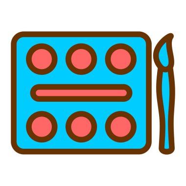 Palet. Web simgesi basit illüstrasyon