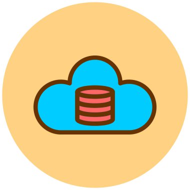 Bulut. Web simgesi basit illüstrasyon