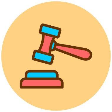 Açık arttırma. Web simgesi basit illüstrasyon