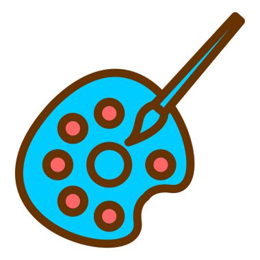 Boya fırçası. Basit resimleme