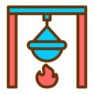 kamp vektörü simgesi modern basit tasarım