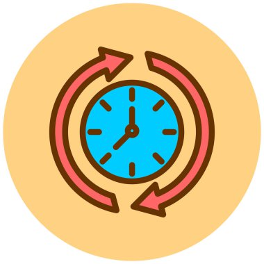 Saat. Web simgesi basit illüstrasyon