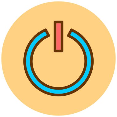 Güç. Web simgesi basit illüstrasyon