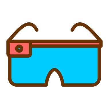 Gözlük. Web simgesi basit illüstrasyon