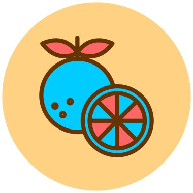 Turuncu. Web simgesi basit illüstrasyon