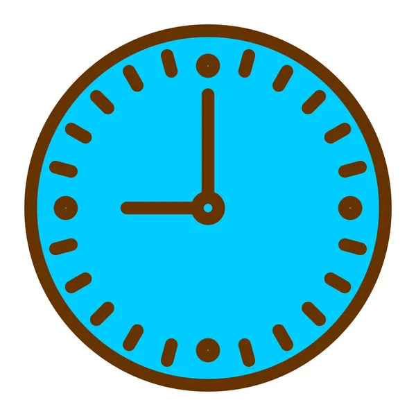 Horloge Icône Web Illustration Simple — Image vectorielle