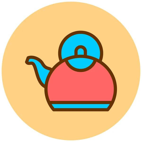 Teapot Web Icon Simple Illustration — Stock Vector