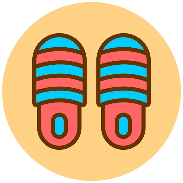 Slippers Web Icon Simple Illustration — Stock Vector