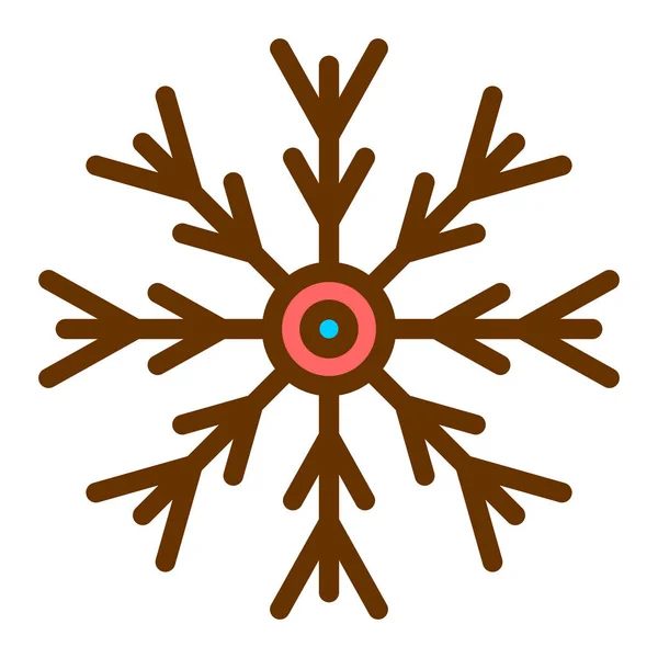 Εικονίδιο Νιφάδας Χιονιού Επίπεδη Απεικόνιση Του Χειμώνα Εικονίδια Διάνυσμα Χιόνι — Διανυσματικό Αρχείο