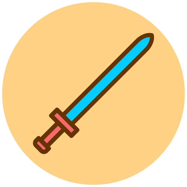 Épée Icône Web Illustration Simple — Image vectorielle